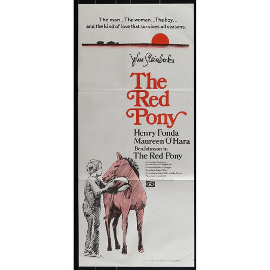 The Red Pony (1949) Original Australian Daybill Poster Folded 13x30