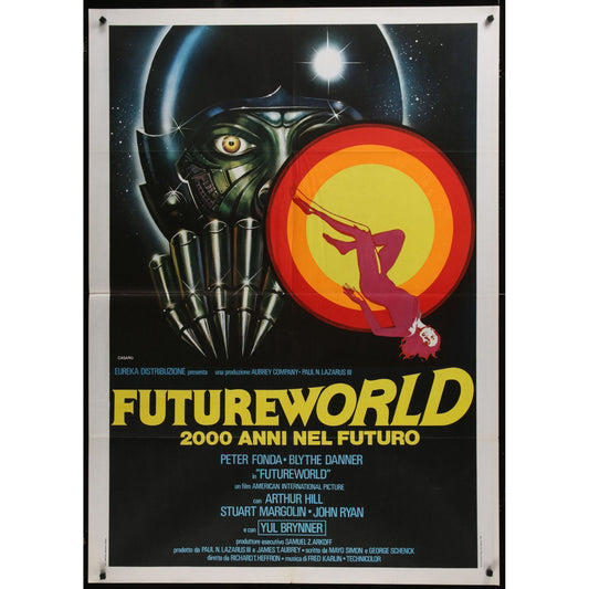 Futureworld (1976) Original Italian 1P Movie Poster Folded 39x55