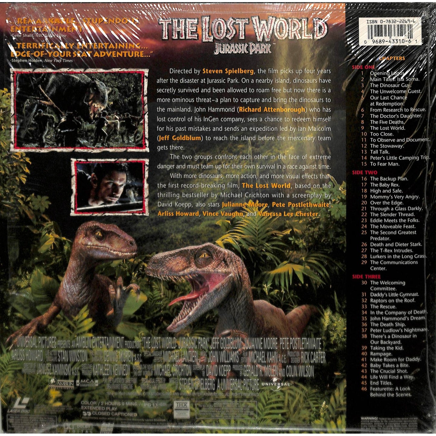 The Lost World: Jurassic Park (1997) Laserdisc
