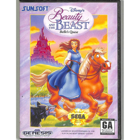 Disney's Beauty & the Beast: Belle's Quest (1994) Sega Gensis Cartridge CIB