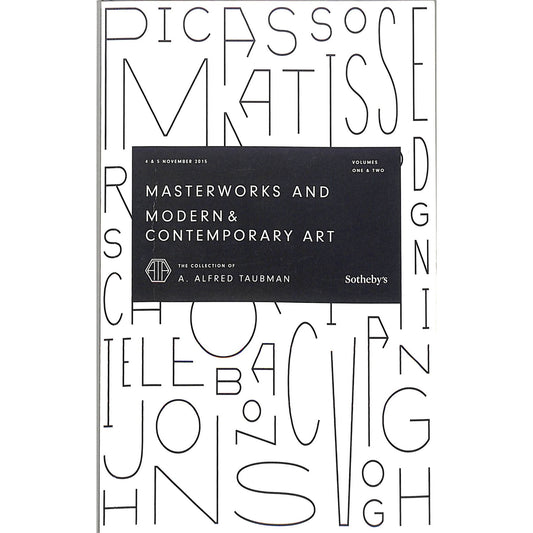 Sotheby's Collection of A. Alfred Tauben Art Auction Catalog November 4-5, 2015