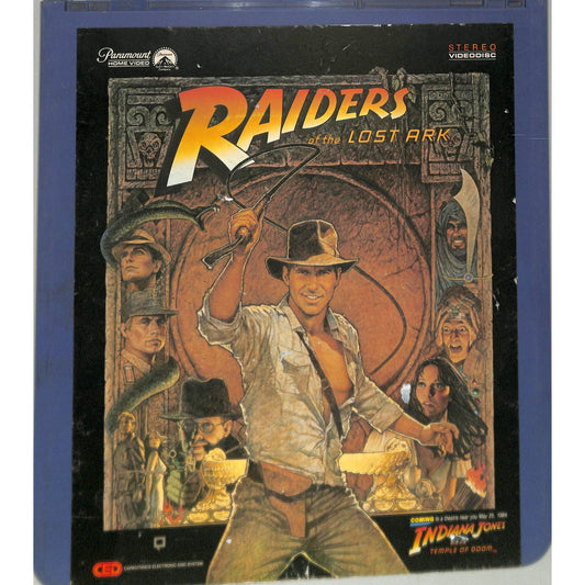 Raiders of the Lost Ark (1981) Vintage CED Laserdisc TESTED WORKING