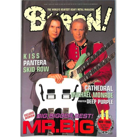 Burrn! Magazine Issue #11 November 1996 Mr. Big Cover Heavy Metal Japan