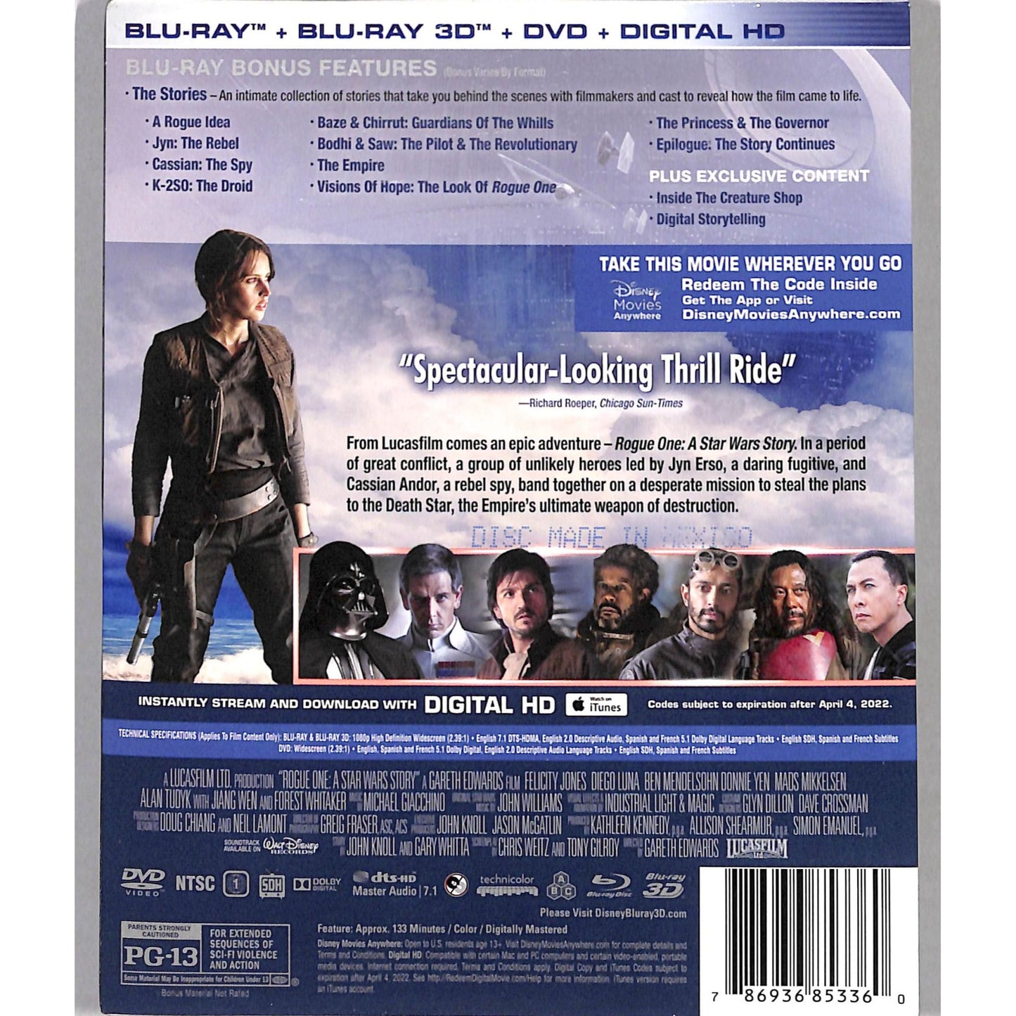 Rogue One: A Star Wars Story (2016) Sealed Target Limited-Edition Blu-Ray