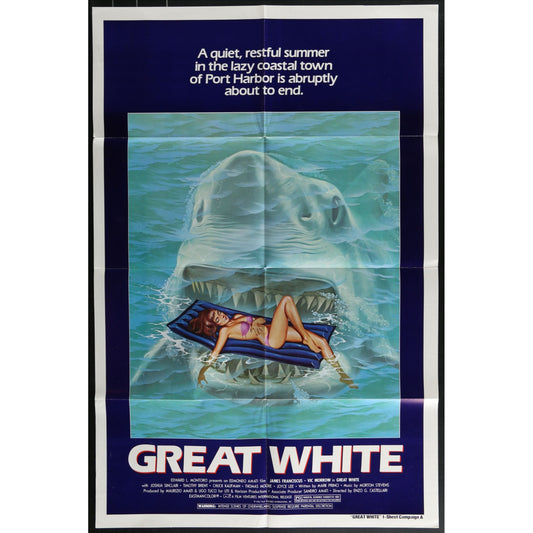 Great White (1981) Original Movie Poster Folded 27x41