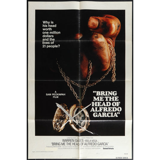 Bring Me the Head of Alfredo Garcia (1974) Original Movie Poster Folded 27x41