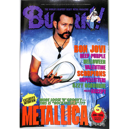 Burrn! Magazine Issue #6 June 1996 Metallica Cover Heavy Metal Japan