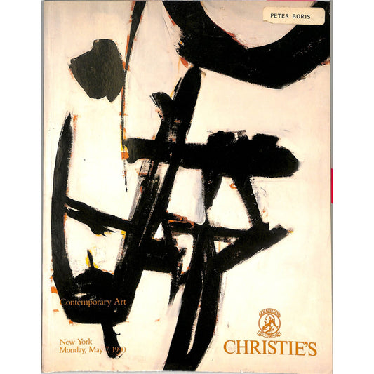 Christie's Contemporary Art Auction Catalog May 7, 1990