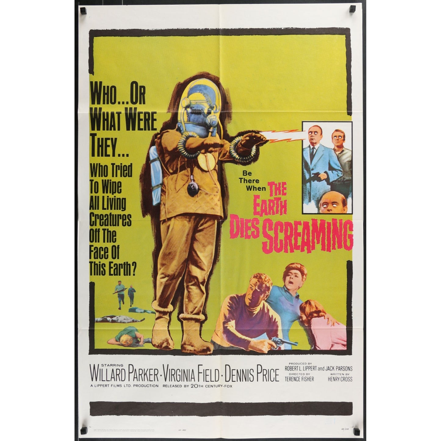 The Earth Dies Screaming (1964) Original Movie Poster 27x41