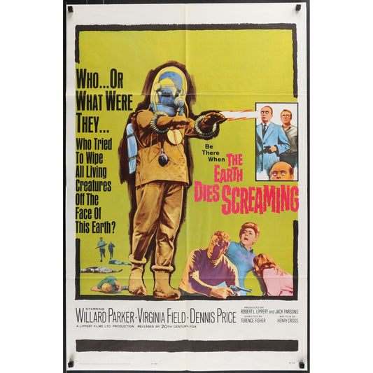 The Earth Dies Screaming (1964) Original Movie Poster 27x41