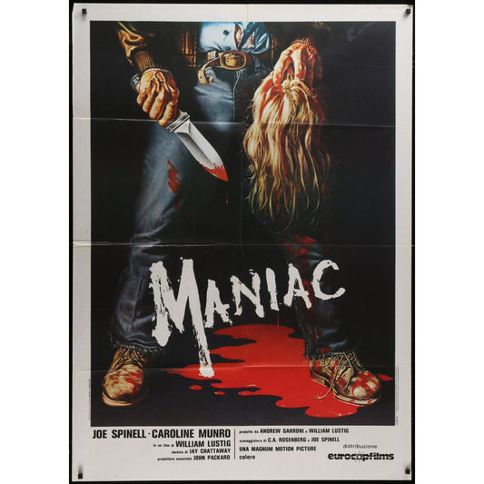 Maniac (1980) Original Folded Italian Movie Poster 55x40