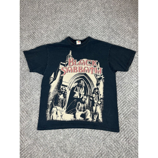 Y2K Black Sabbath T-Shirt Men XL Heavy Metal Hard Graphic Short Sleeve Adult