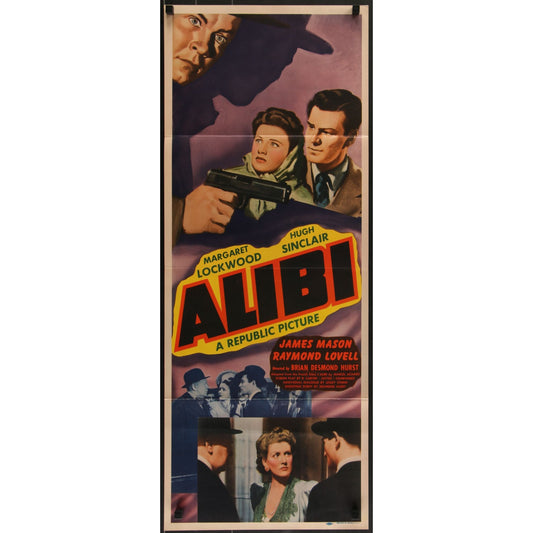 Alibi (R 1943) Original Folded Insert Movie Poster 14x36