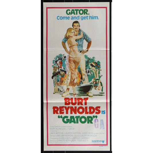 Gator (1976) Original Australian Daybill Poster Folded 13x30