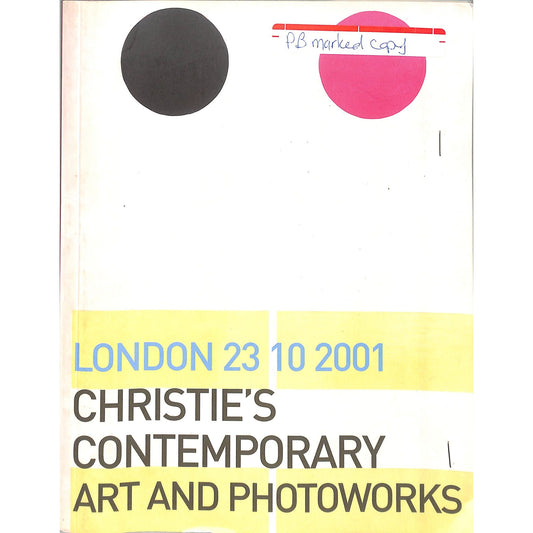 Christie's Contemporary Art Auction Catalog October 23, 2001