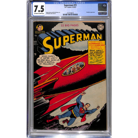 Superman #72 (1951) CGC 7.5 HIGH-GRADE GOLDEN AGE SUPERMAN!