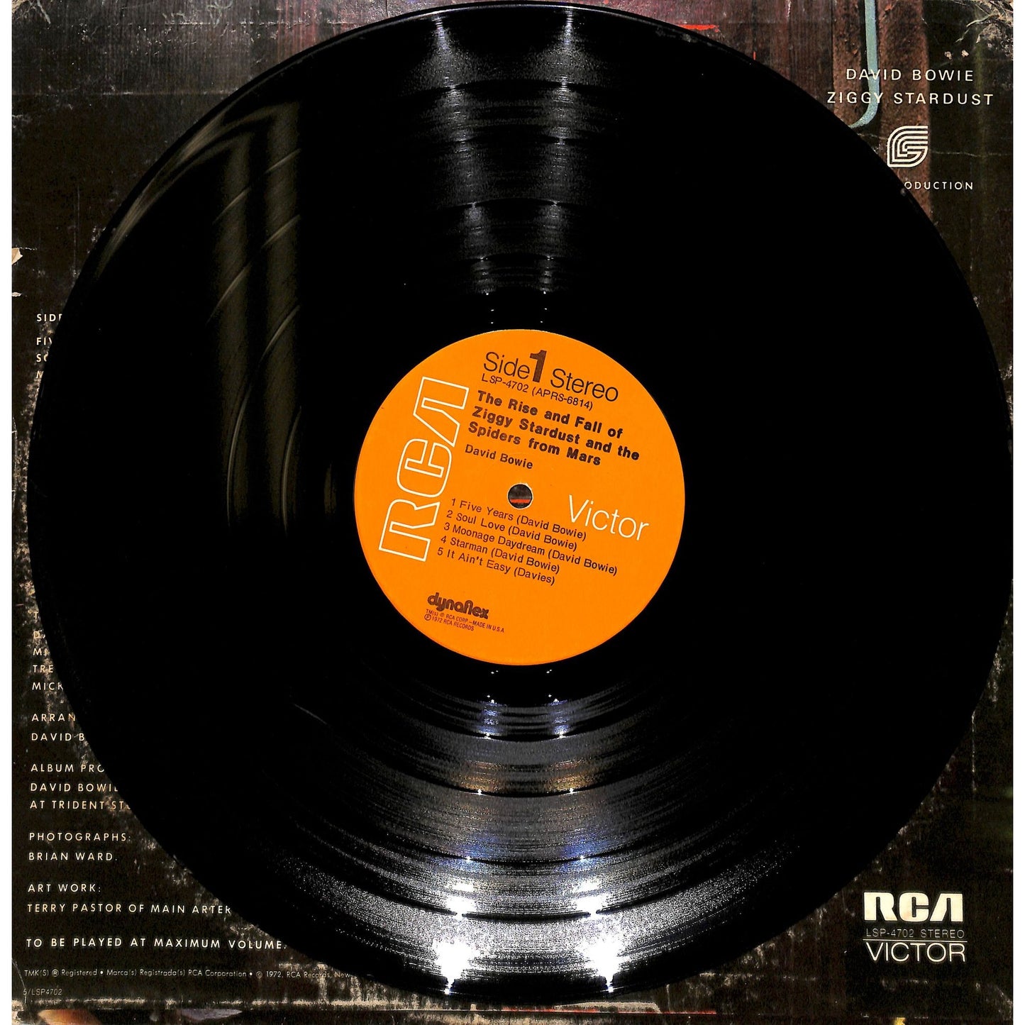 David Bowie - The Rise and Fall of Ziggy Stardust Vinyl Record LSP 4702