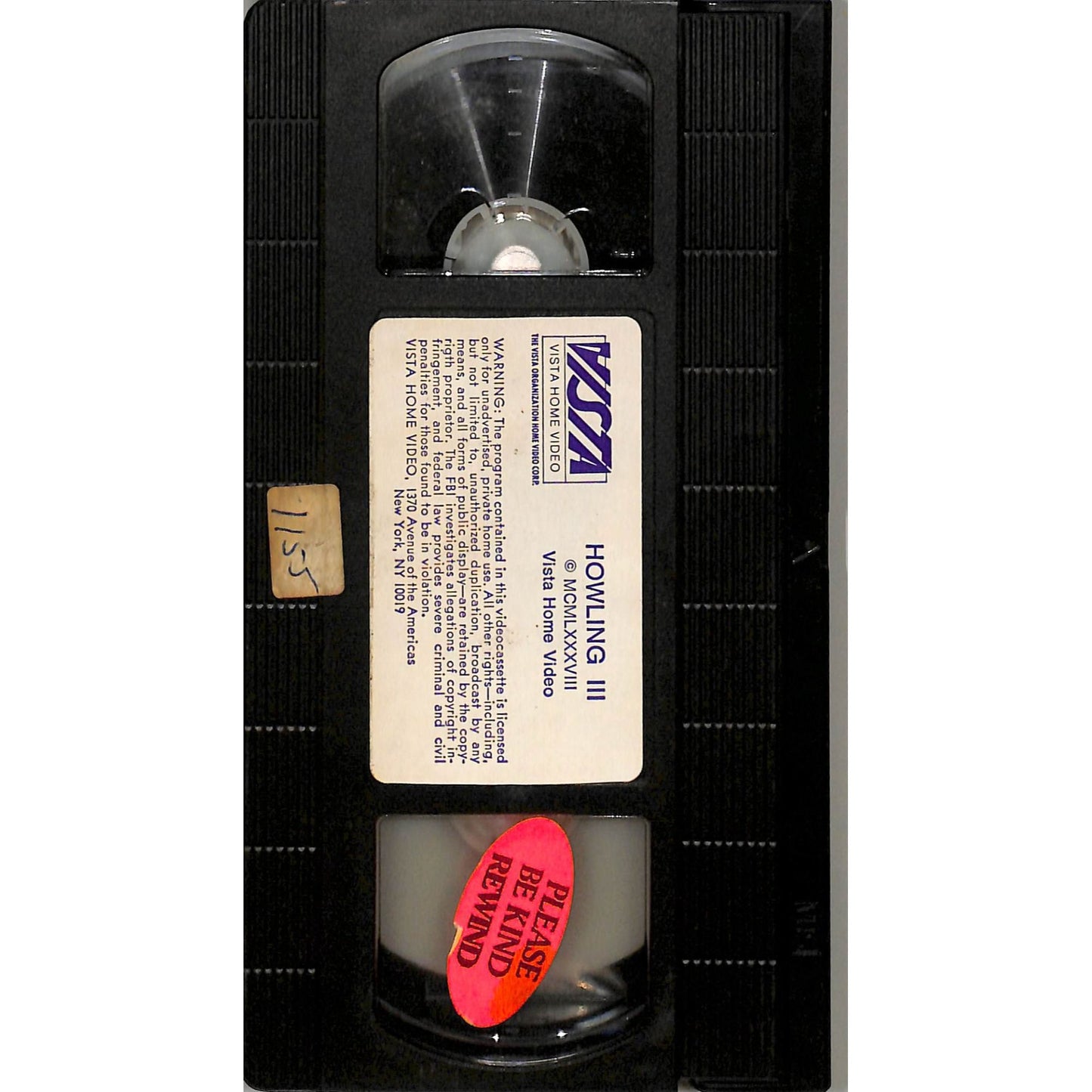 Howling 3 (1987) VHS tape Hardshell good condition.
