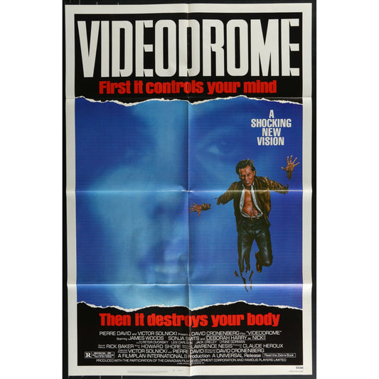 Videodrome (1983) Original Movie Poster Folded 27x41