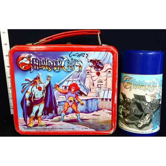 Vintage metal Thundercats lunchbox w/ thermos