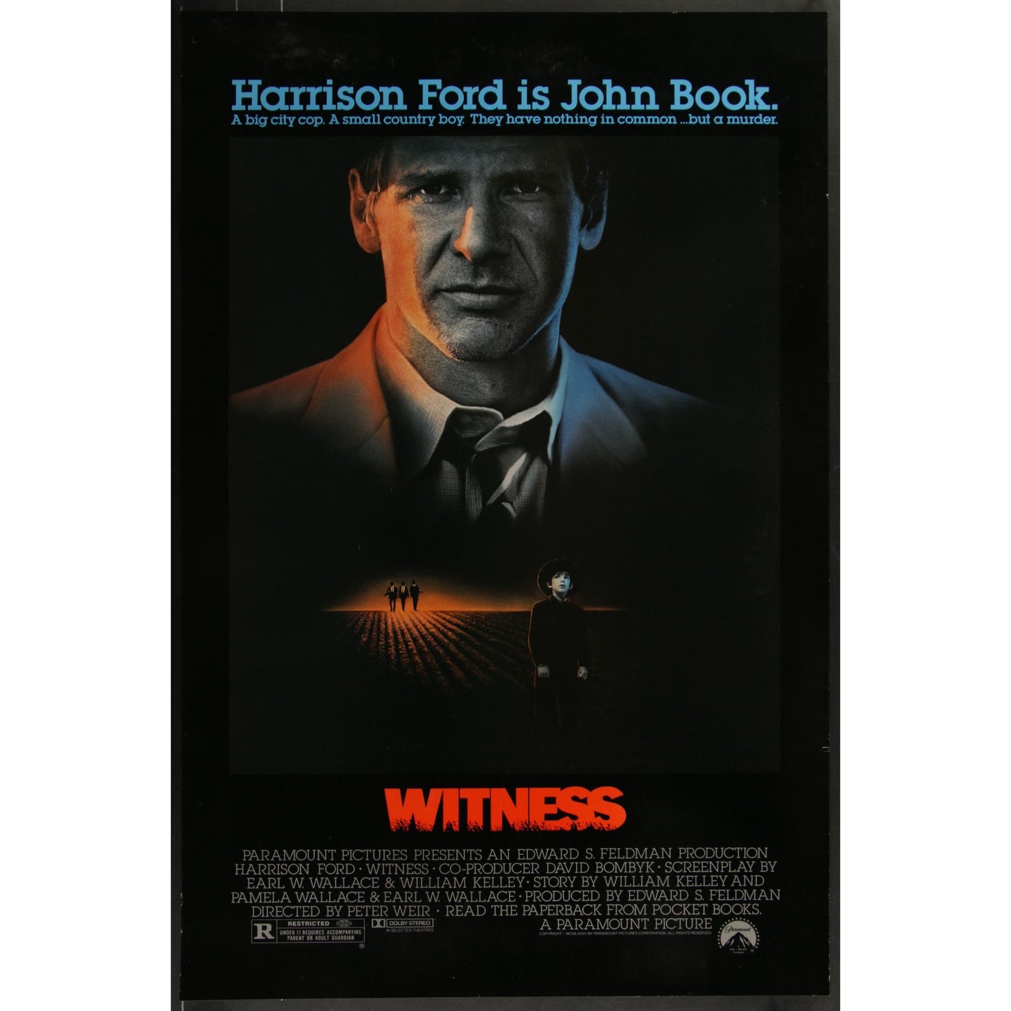 Witness (1985) Original Movie Poster Rolled 27x40