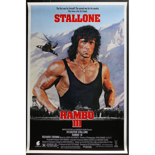 Rambo III (1988) Original Single-sided Movie Poster Rolled 27x40