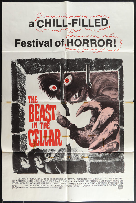The Beast in the Cellar (1971) Original Movie Poster Folded 27x41