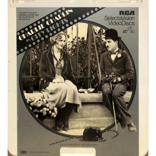City Lights (1931) Vintage CED Videodisc TESTED WORKING