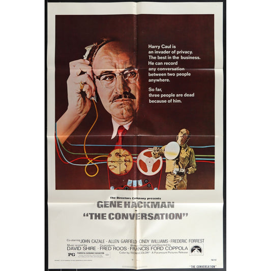The Conversation (1974) Original Movie Poster Folded 27x41