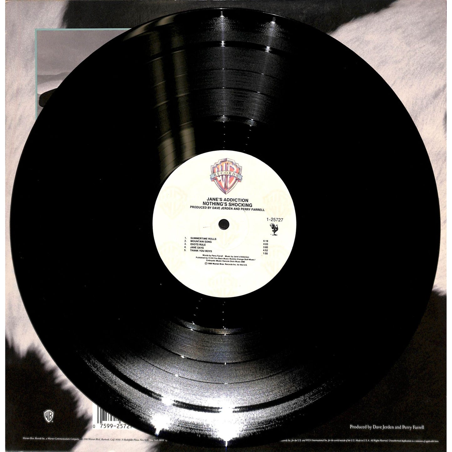 Janes Addiction - Nothing's Shocking Vinyl Record 9 25727-1