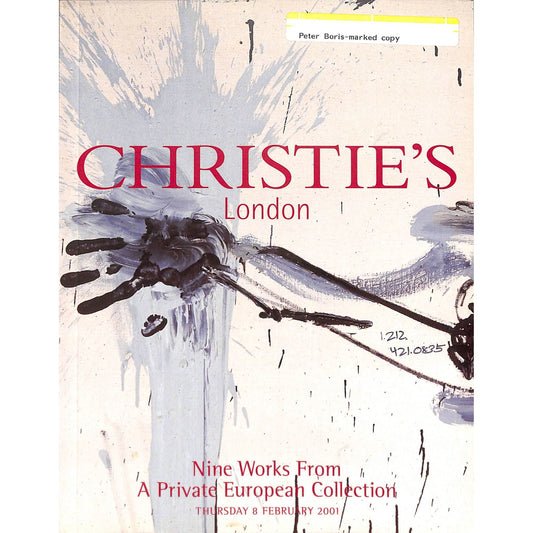 Christie's 9 Works European Collection Art Auction Catalog February 8, 2001