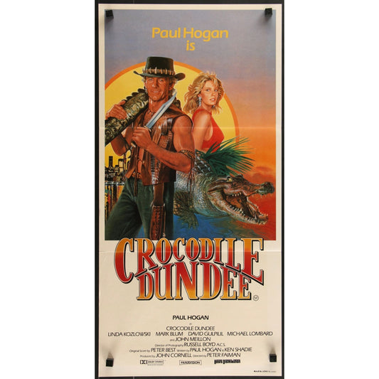 Crocodile Dundee (1986) Original Daybill Movie Poster 13 1/4"x26 3/4"