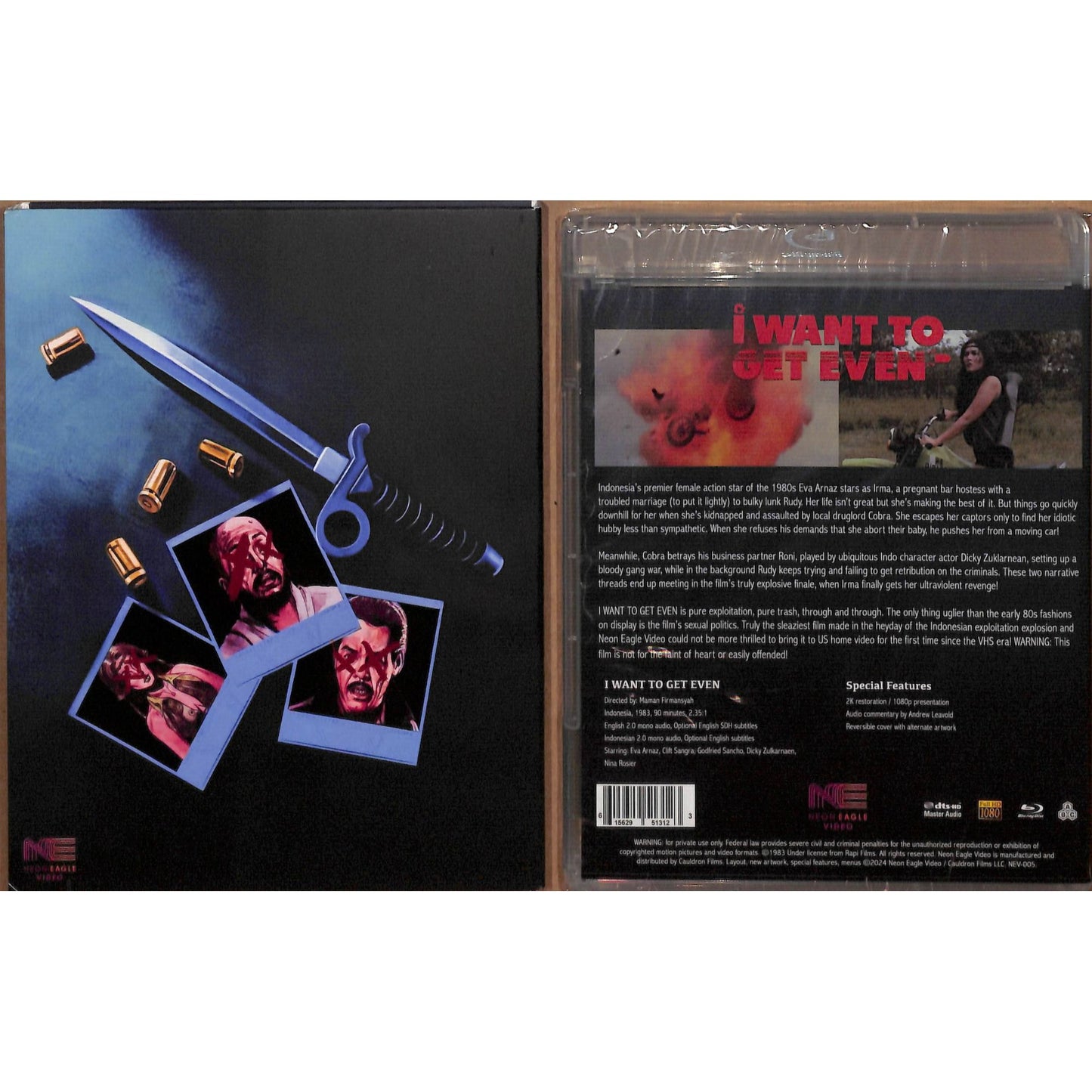 I Want to Get Even (1983) Special Edition Blu Ray with Slipcase Neon Eagle Video