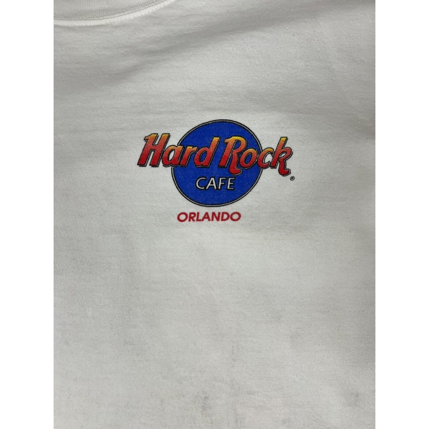 Vintage 90's Hard Rock Cafe T Shirt Adult Large White Orlando Mens
