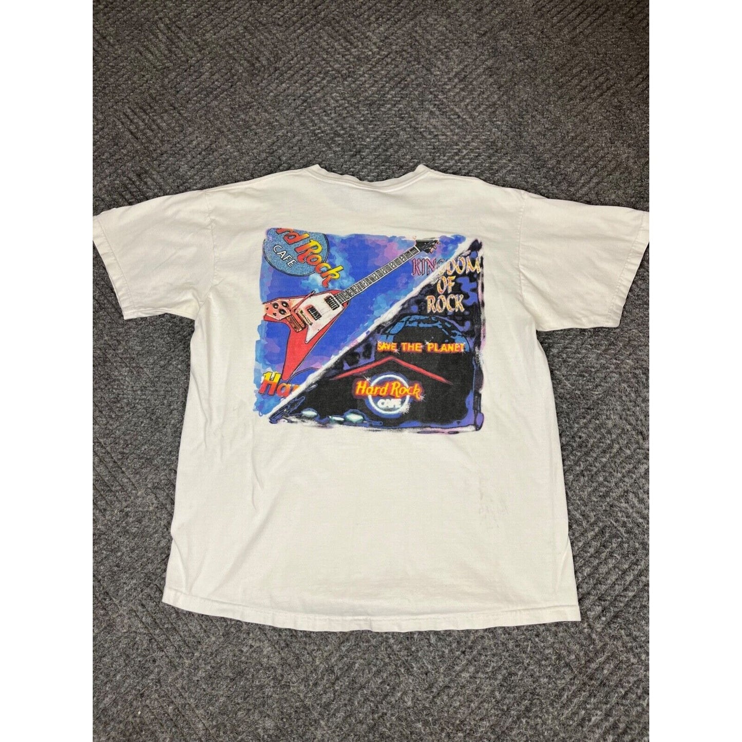 Vintage 90's Hard Rock Cafe T Shirt Adult Large White Orlando Mens