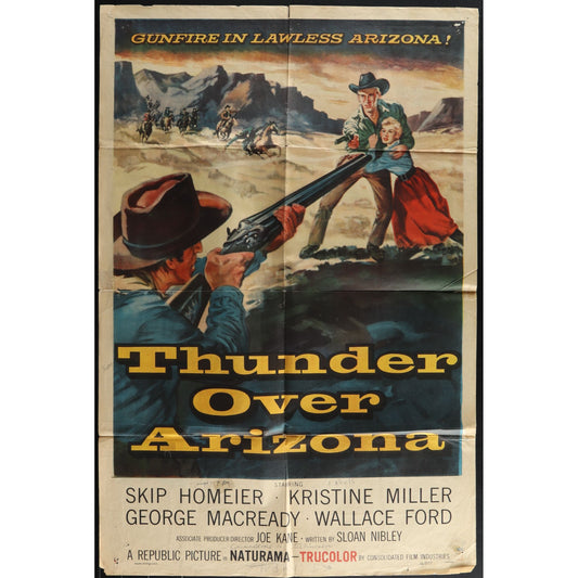 Thunder Over Arizona (1956) Original Movie Poster Folded 27x41