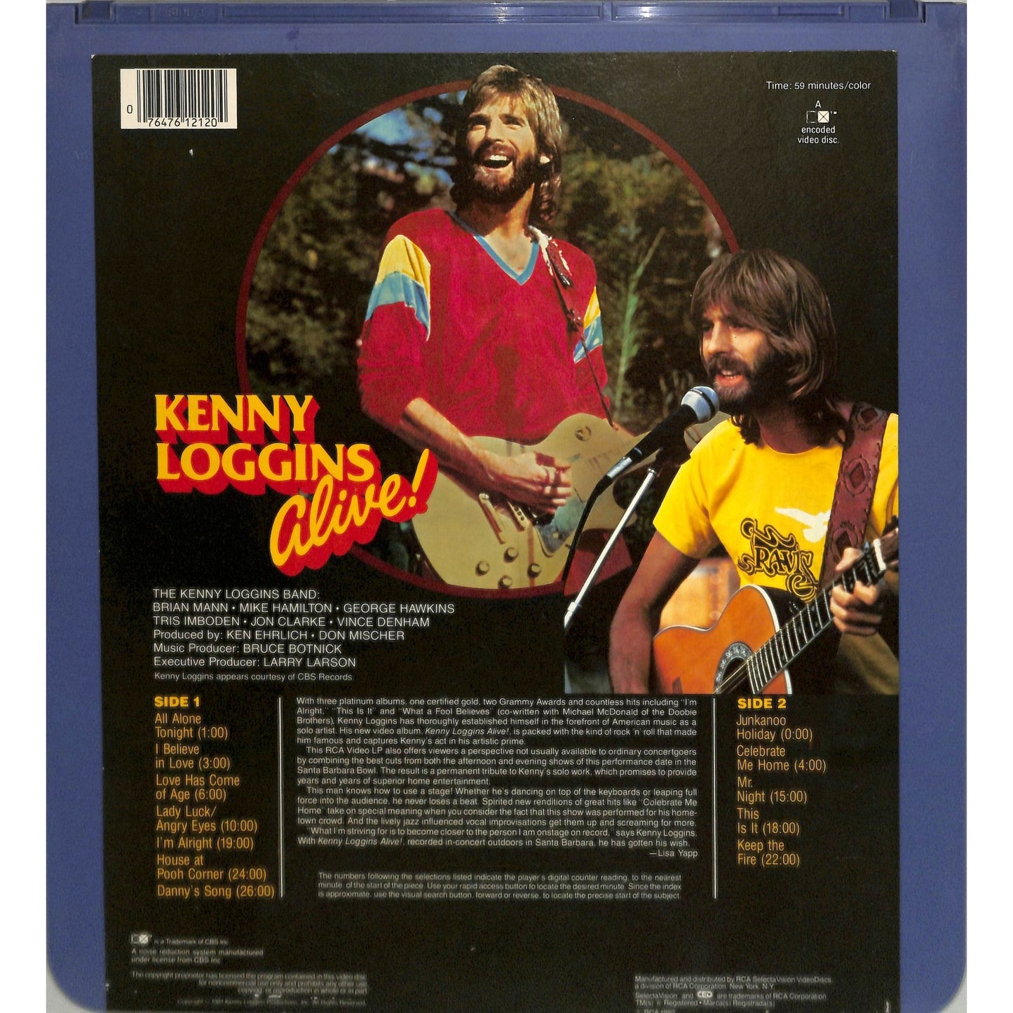 Kenny Loggins: Alive! (1980) Vintage CED Videodisc
