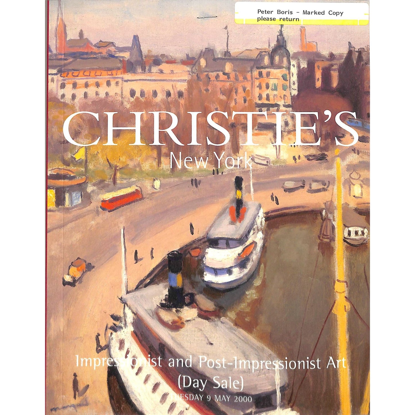 Christie's Impressionist and Post Impressionist Art Auction Catalog May 9, 2000