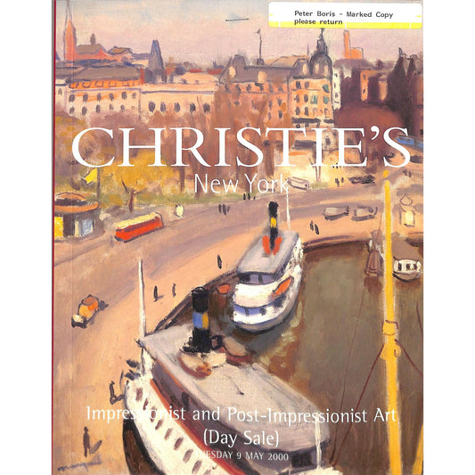 Christie's Impressionist and Post Impressionist Art Auction Catalog May 9, 2000