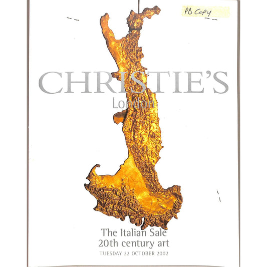 Christie's 20th Century Italian Art Auction Catalog October 22, 2002