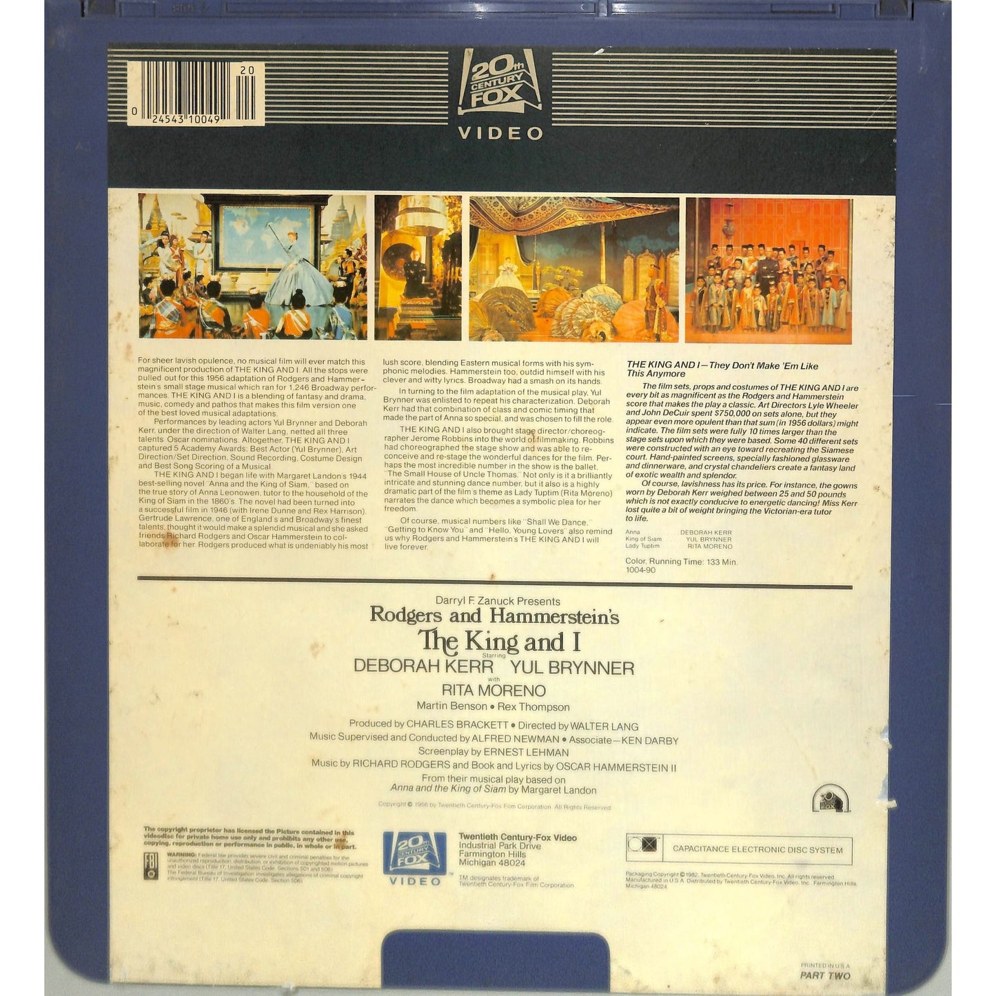 The King and I (1956) Vintage Double CED Videodisc