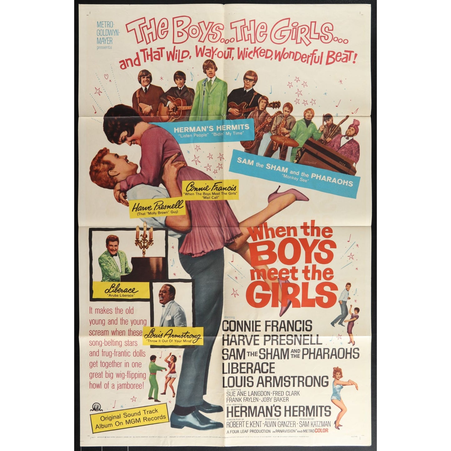 When the Boys Meet the Girls (1965) Original Movie Poster 27x41