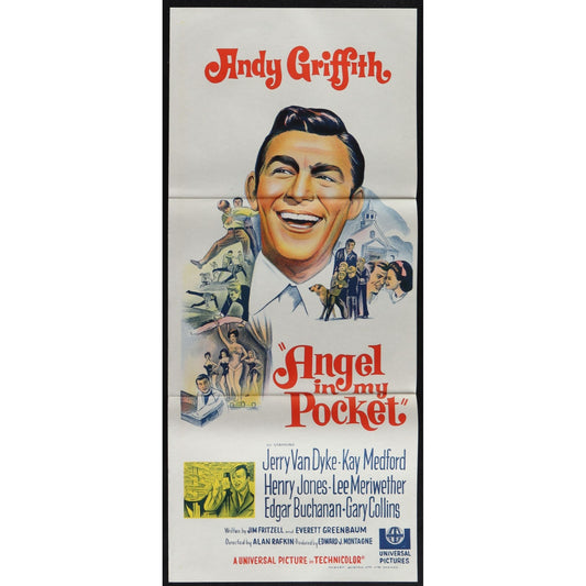 Angel in My Pocket (1969) Original Australian Daybill Movie Poster Folded 13x30