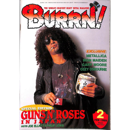 Burrn! Magazine Issue #2 February 1989 Slash Cover Heavy Metal Japan