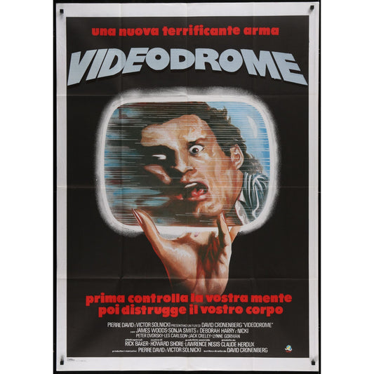 Videodrome (R1985) Original Italian Movie Poster Folded 39x55