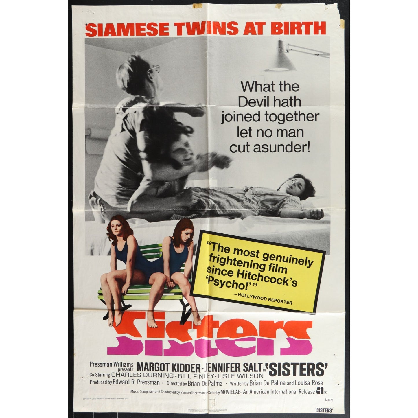 Sisters (1973) Original Movie Poster Folded 27x41
