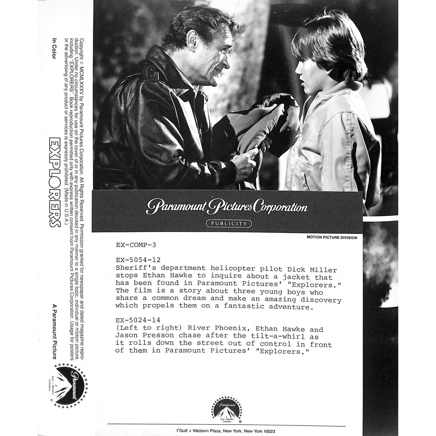 Explorers (1985) Movie Still Full Set 8x10