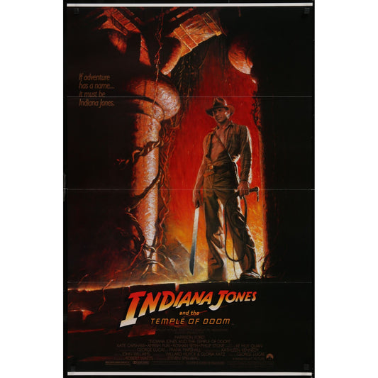 Indiana Jones & the Temple of Doom (1984) Original Folded Movie Poster 27x40