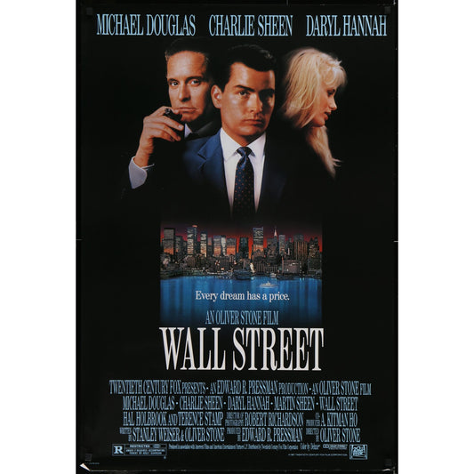 Wall Street (1987) Original Lebanese Movie Poster Rolled 27x40