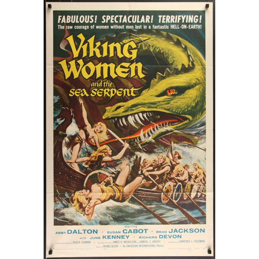 Viking Women and the Sea Serpent (1958) Original Movie Poster 27x41